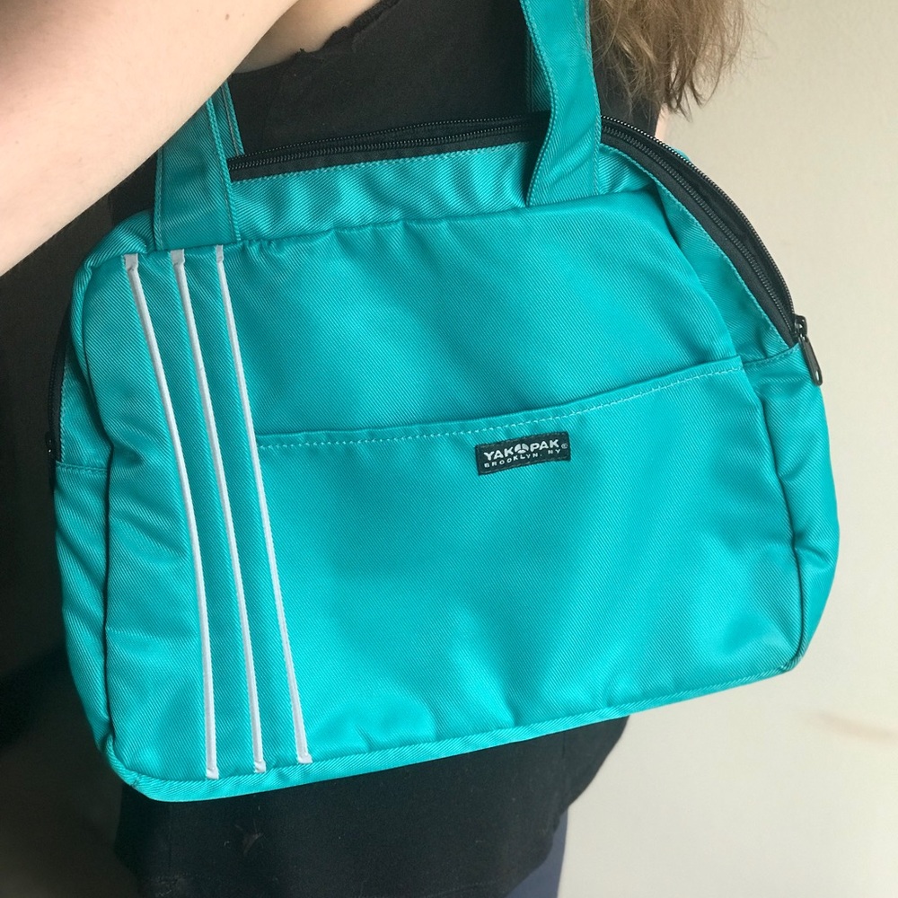 Vintage yak pak turquoise sporty purse / bag